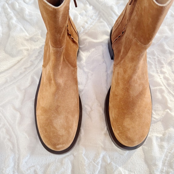 Stuart Weitzman Women's 5050 Bold Zip Leather Booties Size 9.5 New - Picture 6 of 10